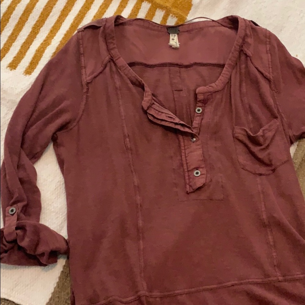 Free People Side Slit Top